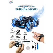 Brother Toys Duman Çıkaran El Sensörlü Akrobat Araba Uzaktan Kumandalı Full Fonksiyon Şarjlı Oyuncak 16 Cm. Mavi Renk