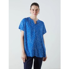 Lc Waikiki Yeni Sezon Kaçık Yaka Puantiyeli Bluz