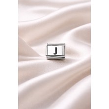 Nomination Uyumlu J Harf Charm | Çelik Bileklik Aksesuarı | Kişiye Özel Harf Modülü | Minimal & Şık