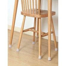 Data Store Masa Ayak Koruyucu, Çorabı, Sürtünme Ses Önleyici Silikon, 12 Adet (Beyaz)