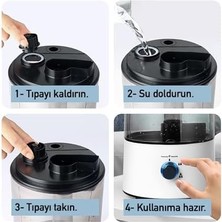 Data Store Rbh-03 Ultrasonik Hava Nemlendirici 4 Litre Hava Nemlendirici Buhar Makinesi Aroma Difüzörü 4l Nemlendirici - Otomatik Kapanma