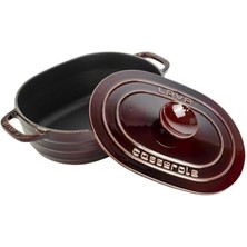 Data Store Döküm Oval Tencere Döküm Demir Kapak Experience Majolik Serisi Ölçü 24X33CM.