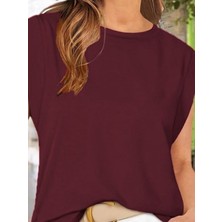 Nova Epoxy Art Kadın Kısa Kollu Bisiklet Yaka Viskon Bluz