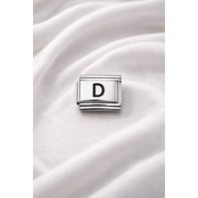 Nomination Uyumlu D Harfi Charm - Çelik Harfli Bileklik Aksesuarı ,kişiye Özel Modüler Takı