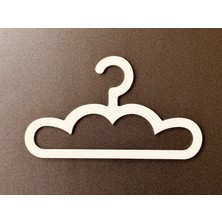Csd Tasarım Ahşap Mdf Bebek Elbise Kıyafet Çocuk Askısı Sevimli Askılık Bebek Askılığı Bulut - 8’li Set