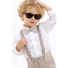 Algitsin O L A Çocuk Pantolon Askısı+Papyon Seti+1-12 Yaş Unisex
