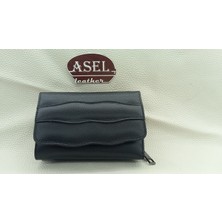 Asel Deri Ürünleri Asel Deri Kadın Cüzdan Siyah
