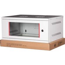 Lande - 4u 19" Cam Kapaklı Duvar Tipi Rack Kabinet – Genişlik: 544 mm | Derinlik: 400 mm – Açık Gri (Demonte)