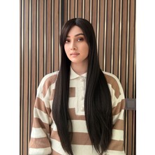 Aura Peruk Muhteşem Dokuya Sahip Özel Vip Perçemli Düz Uzunluğu Şahane Olan Modelimiz