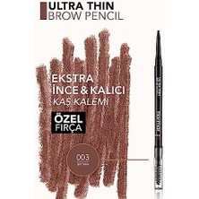 Data Store Ultra Thin Fırça Başlıklı & Asansörlü Ucu Ince Kaş Kalemi 003 Brown