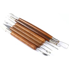 Data Store Renevon 17 Parça Seramik Polimer Kil El Alet Seti Oyma Kesme Şekillendirme Modelleme Için Kendin Yap Heykel El Sanatları Ağaç Tel ve Ahşap Saplı Kesme Ebeşuar Set 500 gr Kil(Beyaz Kil)