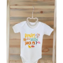 Moda Lime %100 Organik Pamuk Baskılı Bebek Çıtçıtlı Body