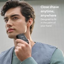 Data Store 500 Serisi Taşınabilir Elektrikli Kompakt Islak/kuru Tıraş Makinesi, 3 Yönlü Başlık, 40 Dakika Çalışma Süresi, Seyahat Kabı Hediyeli