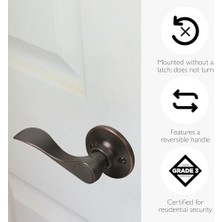 Data Store 700617 Springdale Kukla Kapı Kolu, Yağ Ovuşturdu Bronz, Dekoratif, Yağlı Bronz