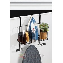 TncPatiShop Asılabilir Ütü Düzenleyici Ütü Masası Tutacağı Ütü Sepeti Çamaşır Odası Organizer Banyo Düzenleyici