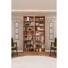 Asra Trend Lüks 16 Raflı Ayarlanabilir Ev Ofis Kitaplık %100 MDF Dekoratif Kütüphane Kitaplık K13