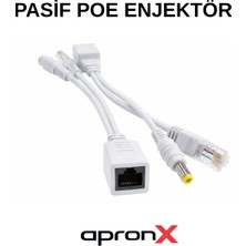 Apronx Pasif Poe Enjektör Poe Splitter Poesiz Ip Kamera Için 10 Çift