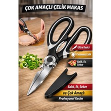 Manosta Ultra Keskin Paslanmaz Çelik Mutfak Makası – Balık, Et, Sebze & Çok Amaçlı Profesyonel Kesim