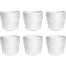 Omnipazar So-Kup4 Kuple No:4 Iç Kovalı Plastik Saksı Takımı 11 Lt Beyaz 6 Adet