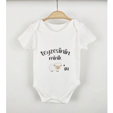 Moda Lime %100 Organik Pamuk Teyzesinin Minik Kuzusu Baskılı Zıbın