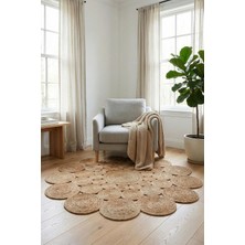 Natura El Dokuma Jüt Bohem Tarz Otantik Salon Oturma Odası Koridor Yatak Odası Natural Halı 00003A