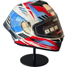 Wosen WS-602 Güneş Gözlüklü Full Face Kask (Şeffaf Vizörlü) White K6 (602)