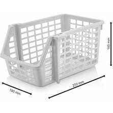 Data Store Çok Amaçlı Katlı Geçmeli Organizer, Pratik Dolap Içi Tezgah Üstü Mutfak Banyo Düzenleyici Sepet 4'lü Set