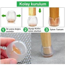 Data Store Tarix Sandalye Pabucu,masa,koltuk,tabure Ayak Kılıfı 8 Adet (Small)