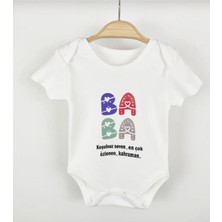 Moda Lime %100 Organik Pamuk Baba Yazılı Zıbın