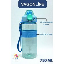 Vagonlife Tritan 750 ml Matara Bilek Askılı-Kaydırmaz Slikon Gövde