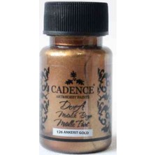 Cadence Ankerit Altın Dora Metalik Boya 50 ml Parlak Sedefli Özellikli Dekoratif Boya