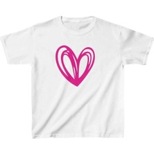 Luz&Pos Unisex Çocuk Baskılı T-Shirt - Beyaz