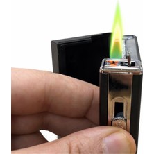 Han Tobacco Çakmaklı Sigara Tabakası – Entegre Alevli Metal Sigara Kutusu – Kompakt Taşınabilir Tasarım