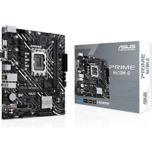 Flamex Asus Prıme H610M-D, 2xddr5, M.2, D-Sub, Hdmı, RS232 Port, 12-13.14.nesil, LGA1700 Soket, Anakart
