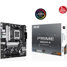 Flamex Asus Prıme B850M-K, 2xddr5, 2x M.2, Dp, Hdmı, Am5 Soket Anakart