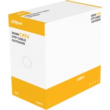 Flamex Dahua DH-PFM920-6UN, Cat6 305M, 24AWG 0.53MM, Utp, %100 Bakır, Outdoor, Polietilen, Kablo, Siyah Re