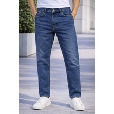 İnce Moda Giyim Erkek Slim Fit Denim Kot Pantolon – Orta Mavi & Açık Mavi Yıkamalı