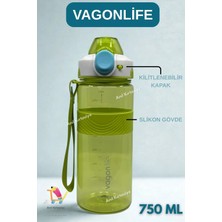 Vagonlife Tritan 750 ml Matara Bilek Askılı-Kaydırmaz Slikon Gövde