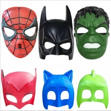 Zenviva Toplam 6 Maske, 3lü Pijamaskeliler,  Hulk Maskesi, Batman Maskesi, Örümcek Adam Maskesi