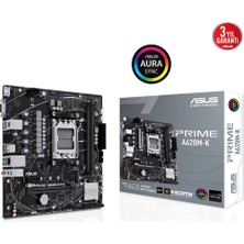 Flamex Asus Prıme A620M-K, 2xddr5, 1x M.2, D-Sub, Hdmı, Am5 Soket Anakart