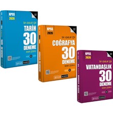 Pegem Yayınları 2026 Kpss Tarih Coğrafya ve Vatandaşlık Deneme Seti 3 Kitap