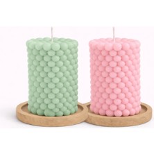 Waxera El Yapımı Soya Wax Estetik Bubble (Baloncuk) Mum 2li