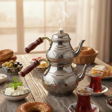 Bakır Işlemeli Klasik Çaydanlık
