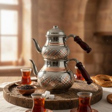Bakır Işlemeli Klasik Çaydanlık
