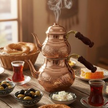 Bakır Işlemeli Klasik Çaydanlık
