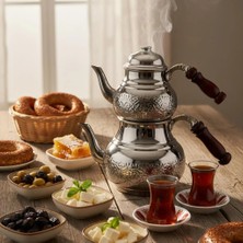 Bakır Işlemeli Klasik Çaydanlık