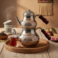 Bakır Işlemeli Klasik Çaydanlık