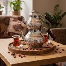 Bakır Işlemeli Klasik Çaydanlık