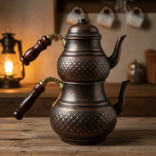 Bakır Işlemeli Klasik Çaydanlık