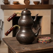 Bakır Işlemeli Klasik Çaydanlık